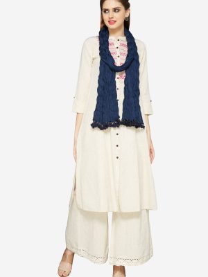 Utsa Navy Crushed Dupatta