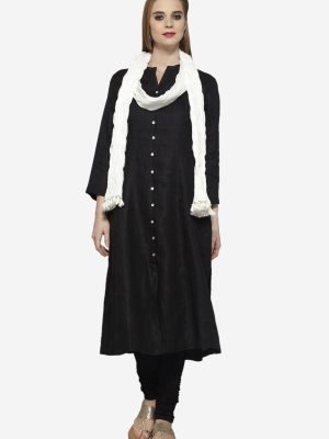 Utsa White Crushed Dupatta