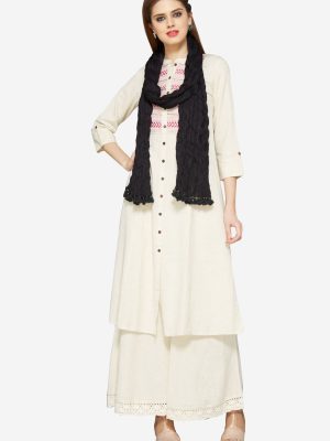 Utsa Black Crushed Dupatta
