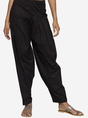 Utsa Black Solid Salwar