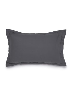 Westside Home Charcoal Pure Cotton Pillowcase Set of Two