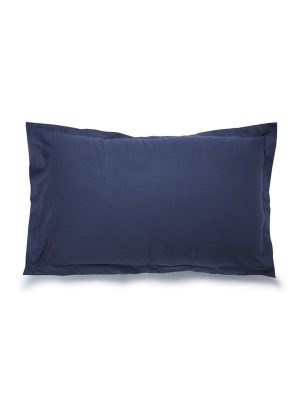 Westside Home Navy Pure Cotton Pillowcase Set Of Two