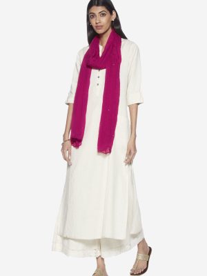 Utsa Pink Crepe Dupatta