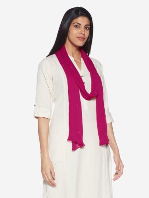 Utsa Pink Badla Chiffon Dupatta