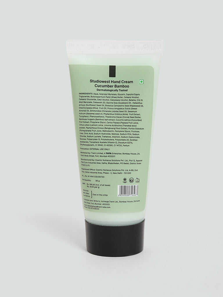 Studiowest Cucumber Bamboo Hand Cream - 30g - Image 2