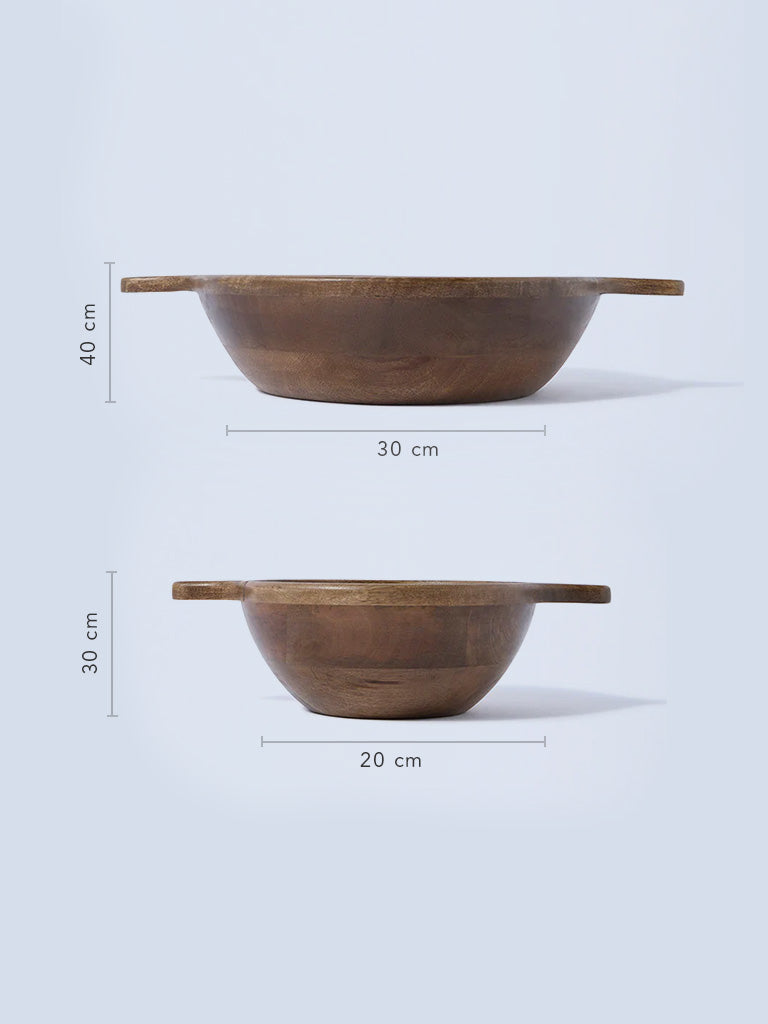 Westside Home Brown Wooden Bowl - Image 4