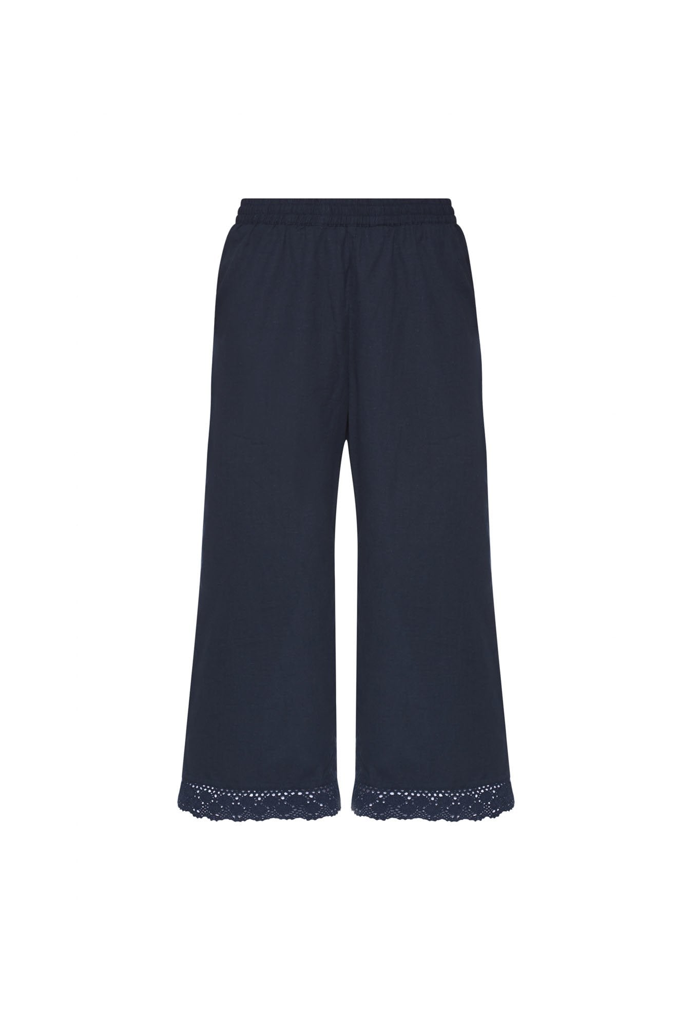 Utsa Indigo Linen Blend Palazzos - Image 4