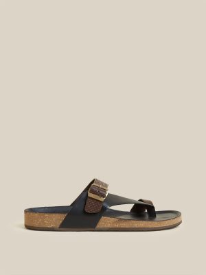 SOLEPLAY Black Buckled Comfort Sandals