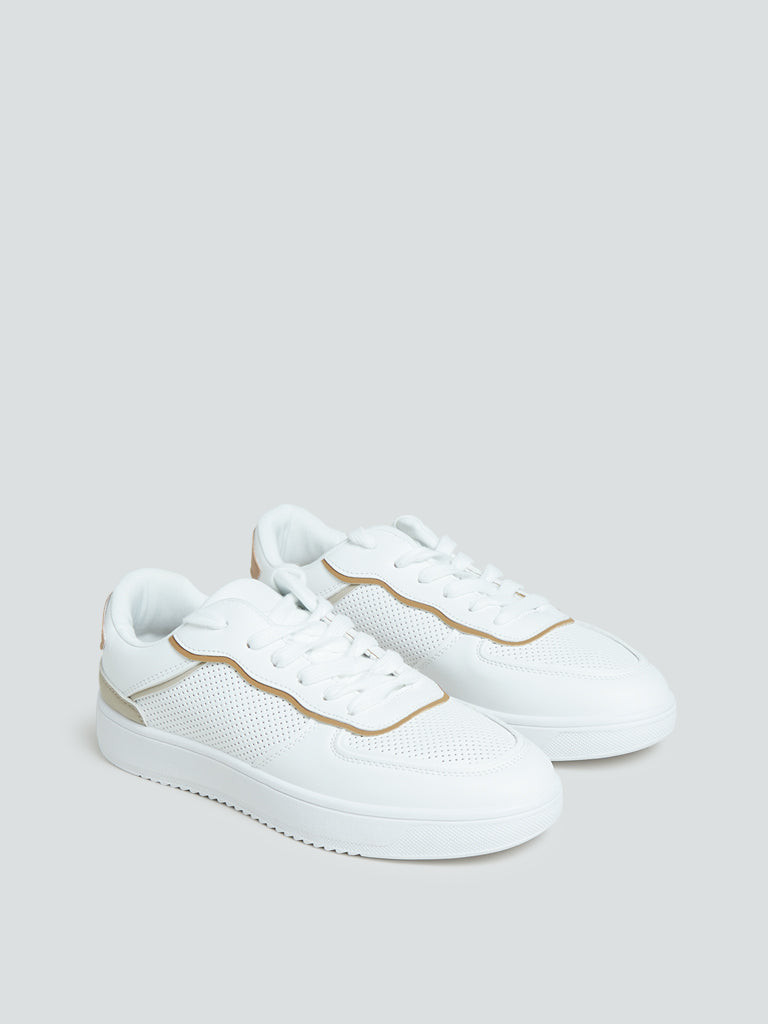 LUNA BLU White Perforated Sneakers - Image 2