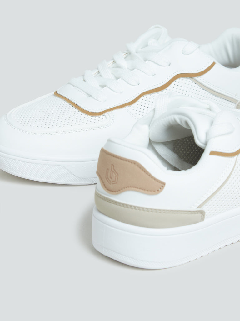LUNA BLU White Perforated Sneakers - Image 3