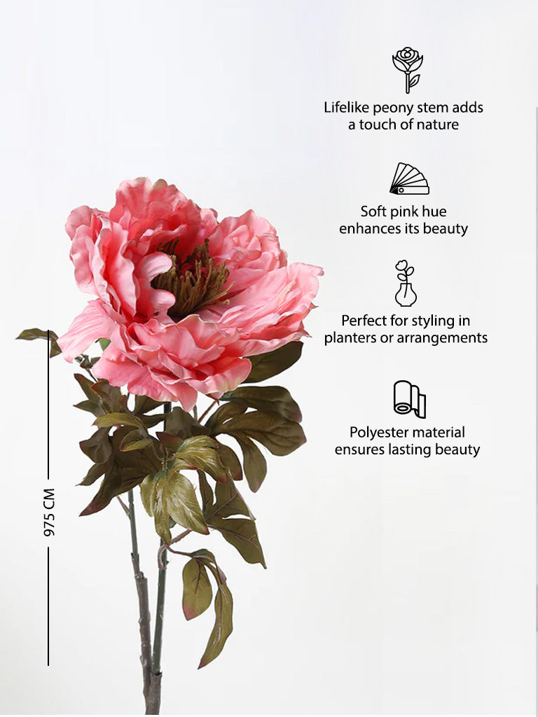 Westside Home Soft Pink Peony Flower - Image 3