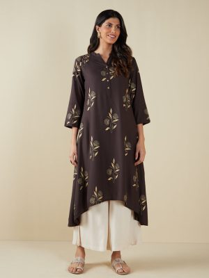 Utsa Ivory Solid Palazzos