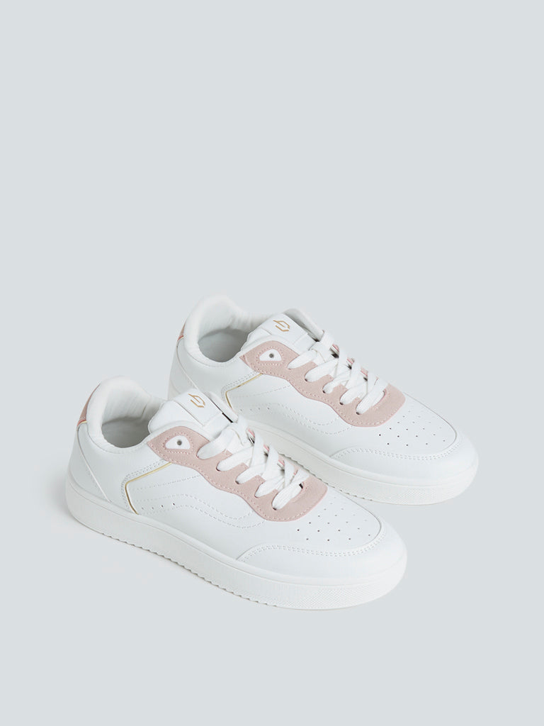 LUNA BLU White Colour-Blocked Sneakers - Image 2