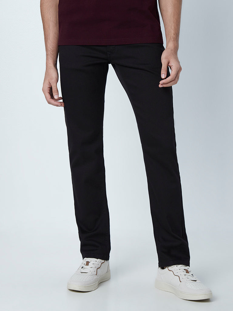 Ascot Black Relaxed-Fit Mid-Rise Jeans - Image 3