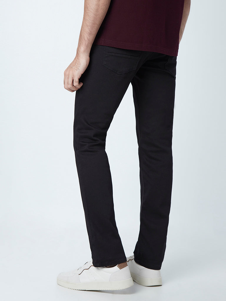 Ascot Black Relaxed-Fit Mid-Rise Jeans - Image 4