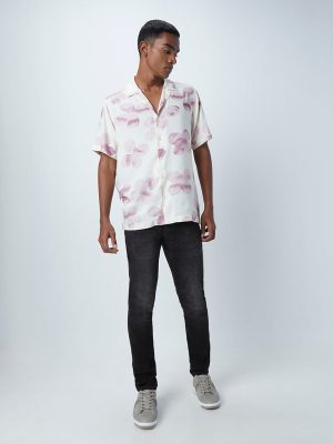 Nuon Charcoal Relaxed-Fit Mid-Rise Jeans