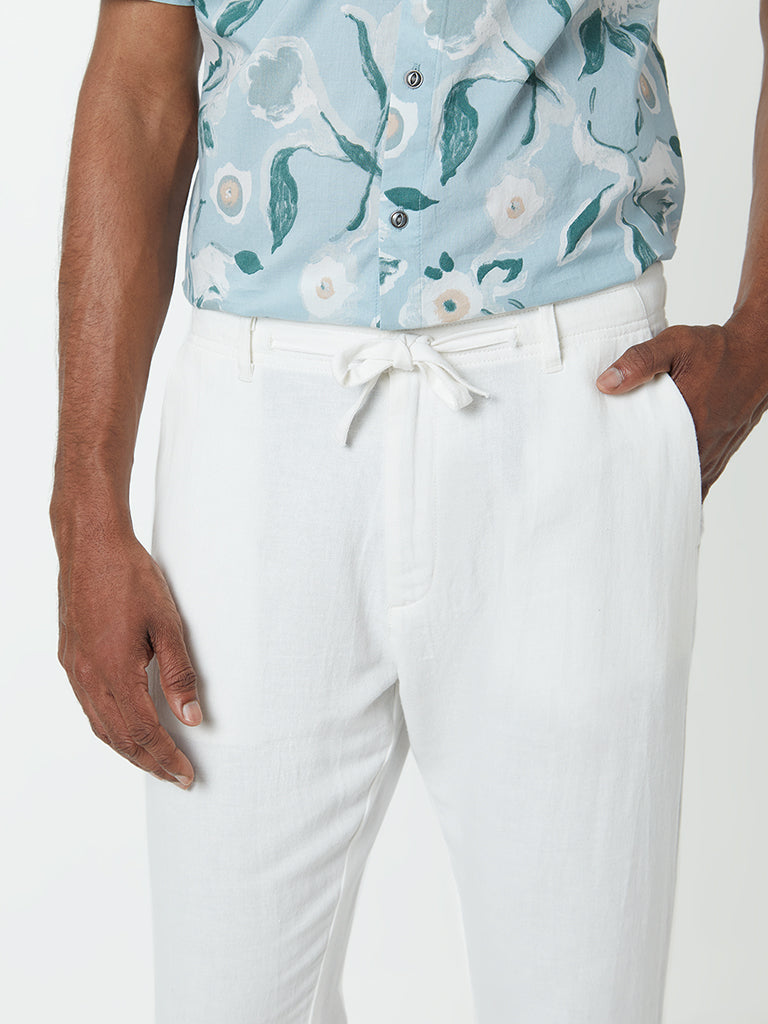 ETA Off-White Slim-Fit Mid-Rise Cotton-Blend Chinos - Image 3