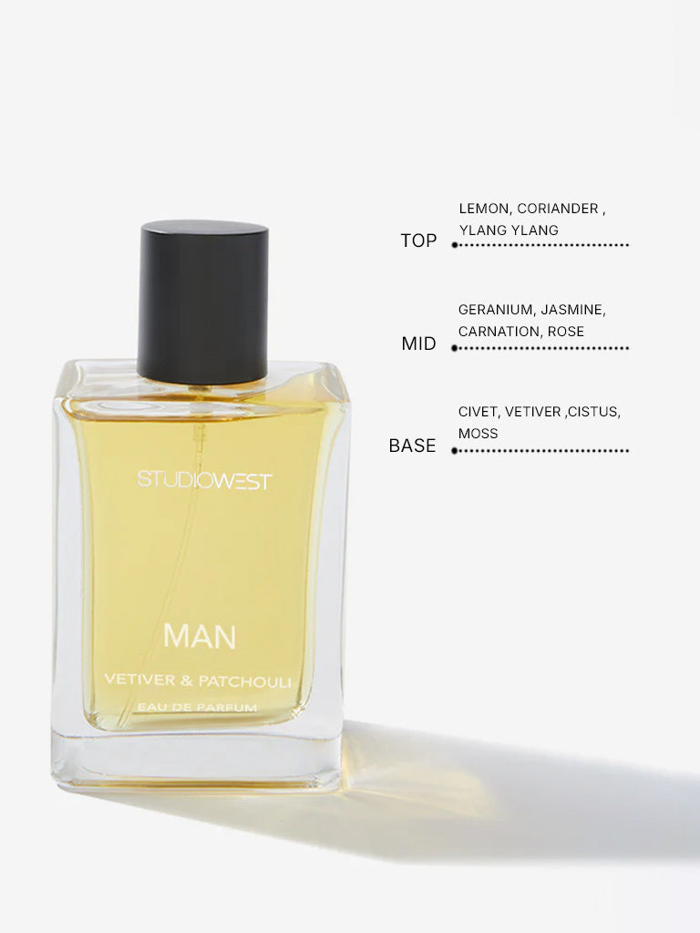 Studiowest Vetiver and Patchoulie Eau De Parfum - 100 ML