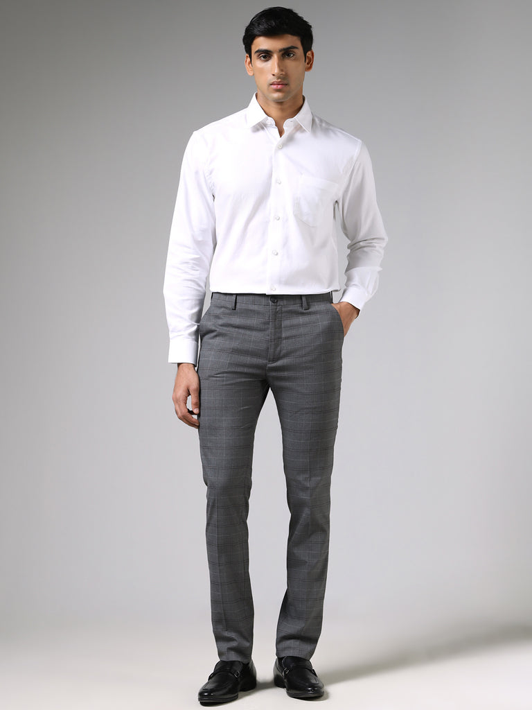 WES Formals Solid White Cotton Relaxed-Fit Shirt - Image 4