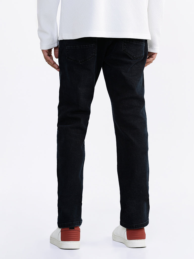 Ascot Black Relaxed-Fit Mid-Rise Jeans - Image 4