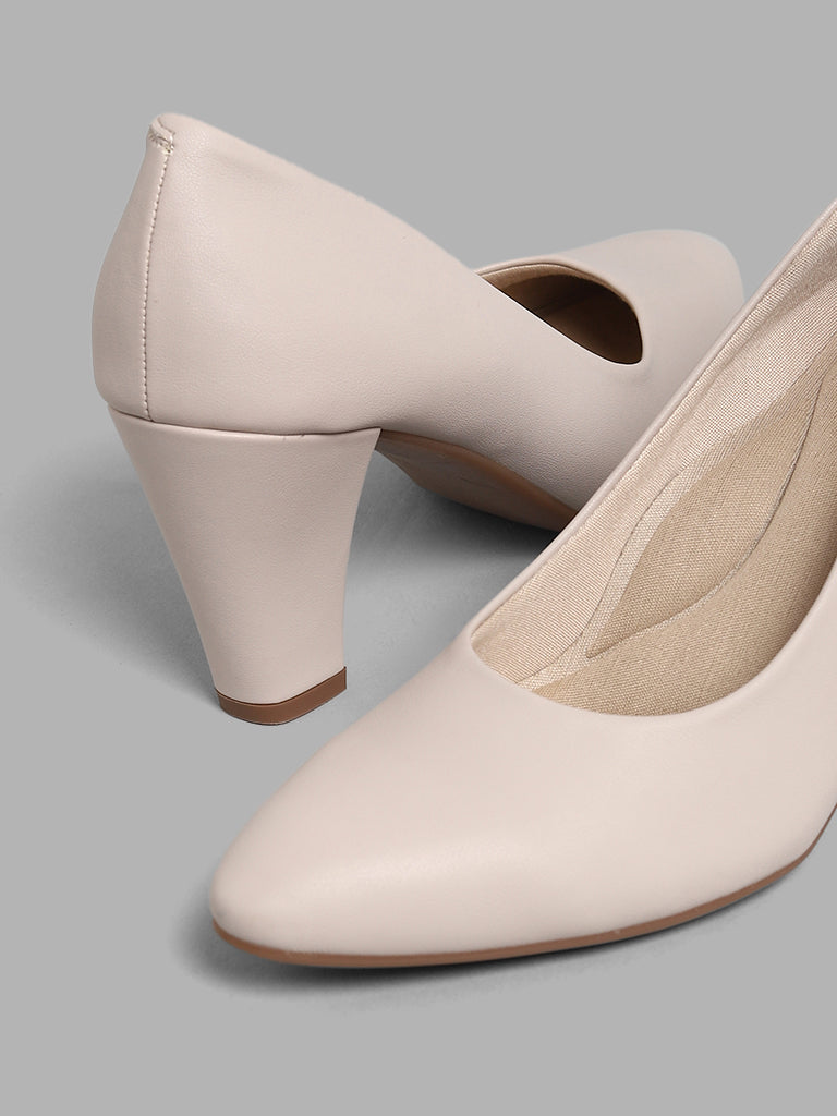 LUNA BLU Cream Pump Heel Shoes - Image 3