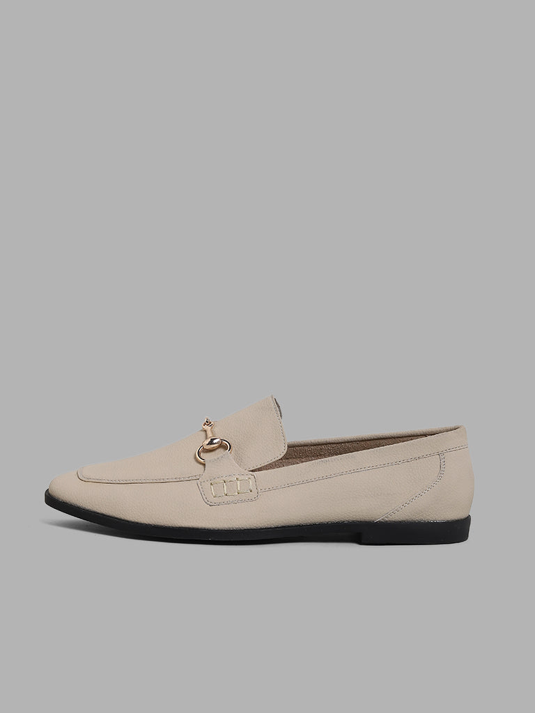 LUNA BLU Beige Trim Loafers