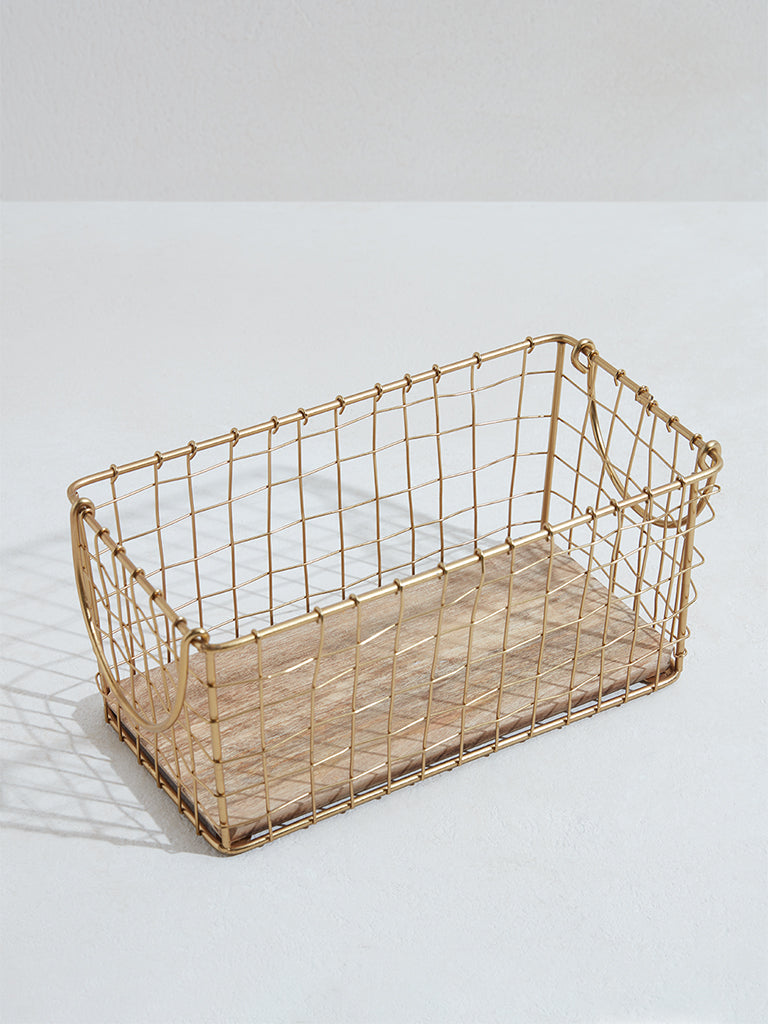 Westside Home Gold Fruit Basket - Image 3