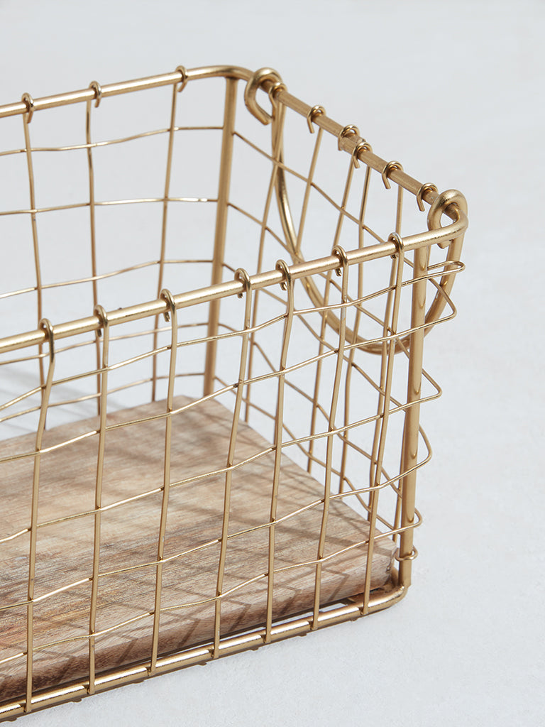 Westside Home Gold Fruit Basket - Image 4