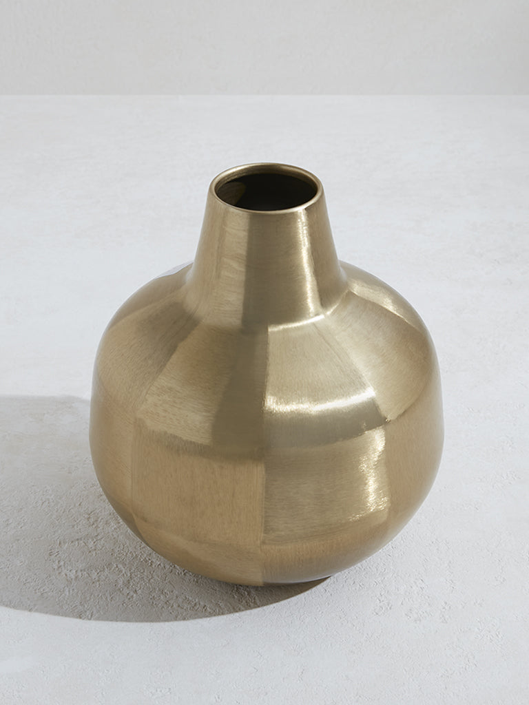 Westside Home Gold Balloon Textured Vase-Large - Image 2