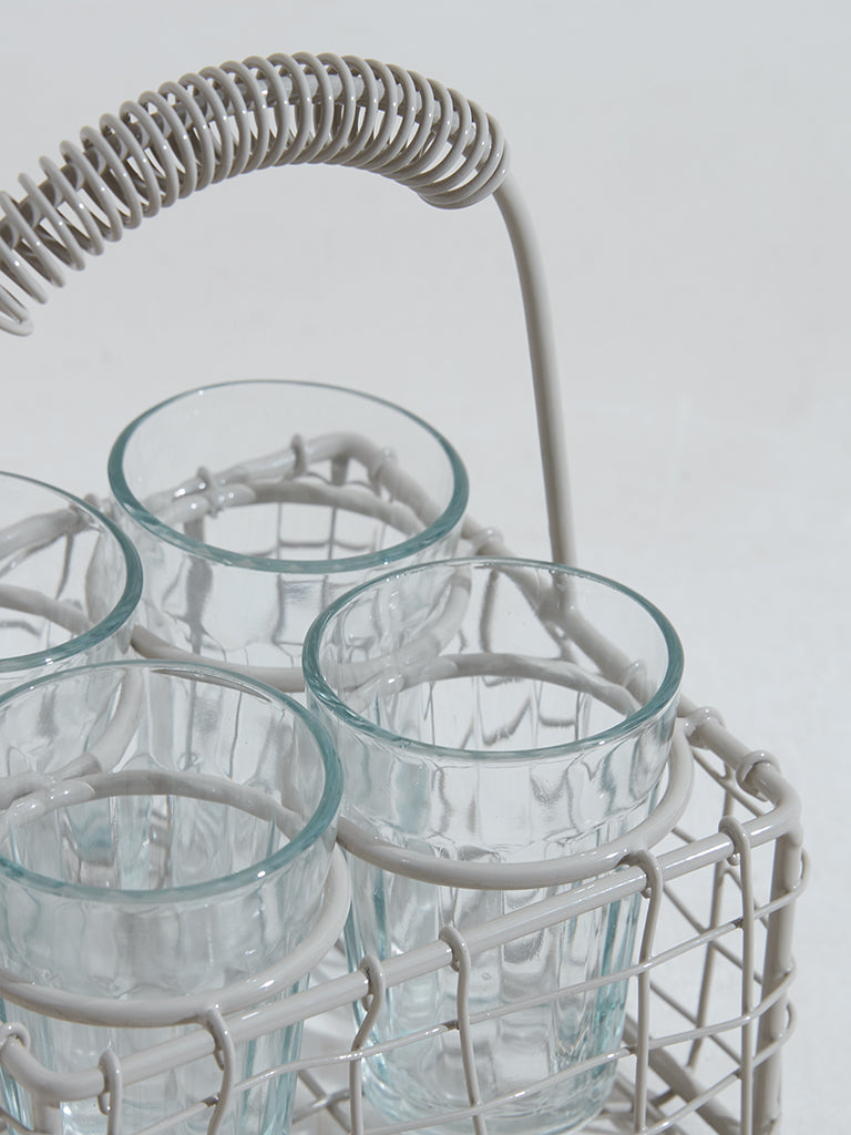 Westside Home Off White Wired Chai Caddy - Image 4