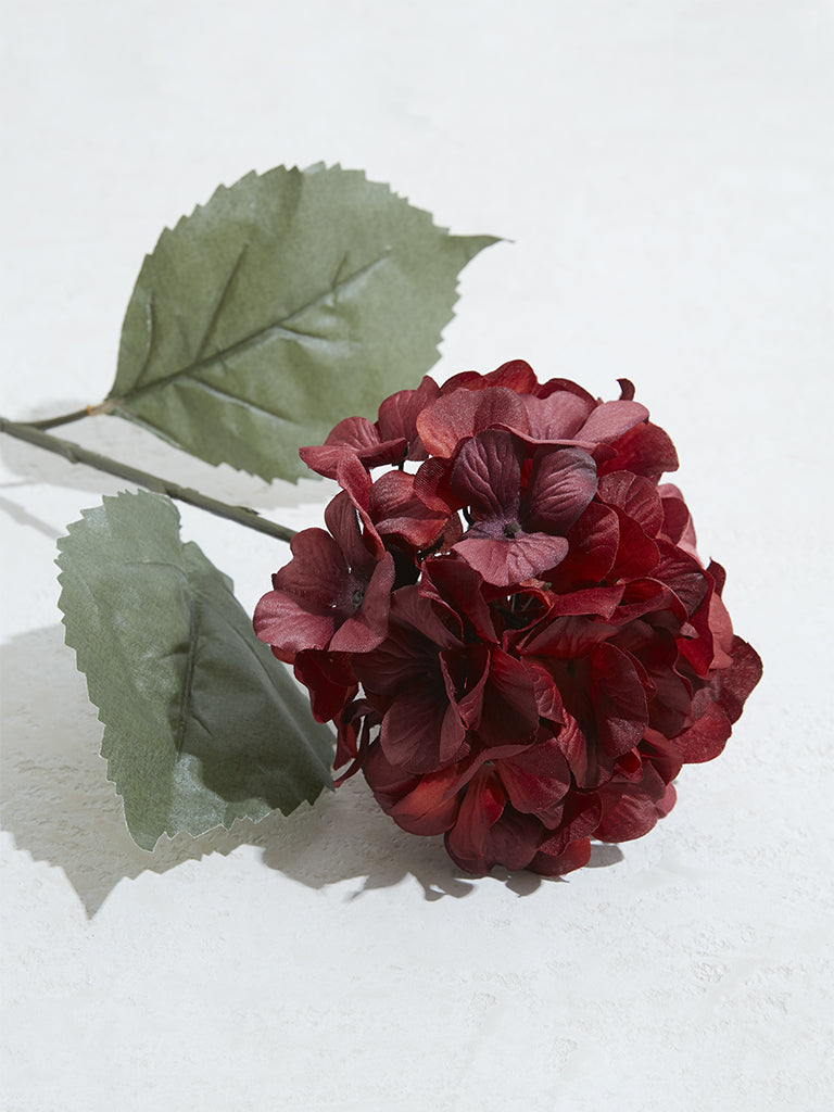 Westside Home Dark Red Hydrangea Artificial Plant - Image 2