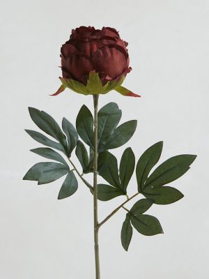 Westside Home Dark Red Medium Artificial Peony