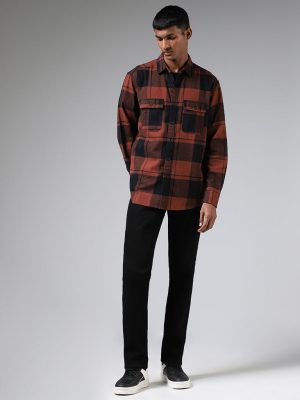 Nuon Black Straight-Fit Mid-Rise Jeans