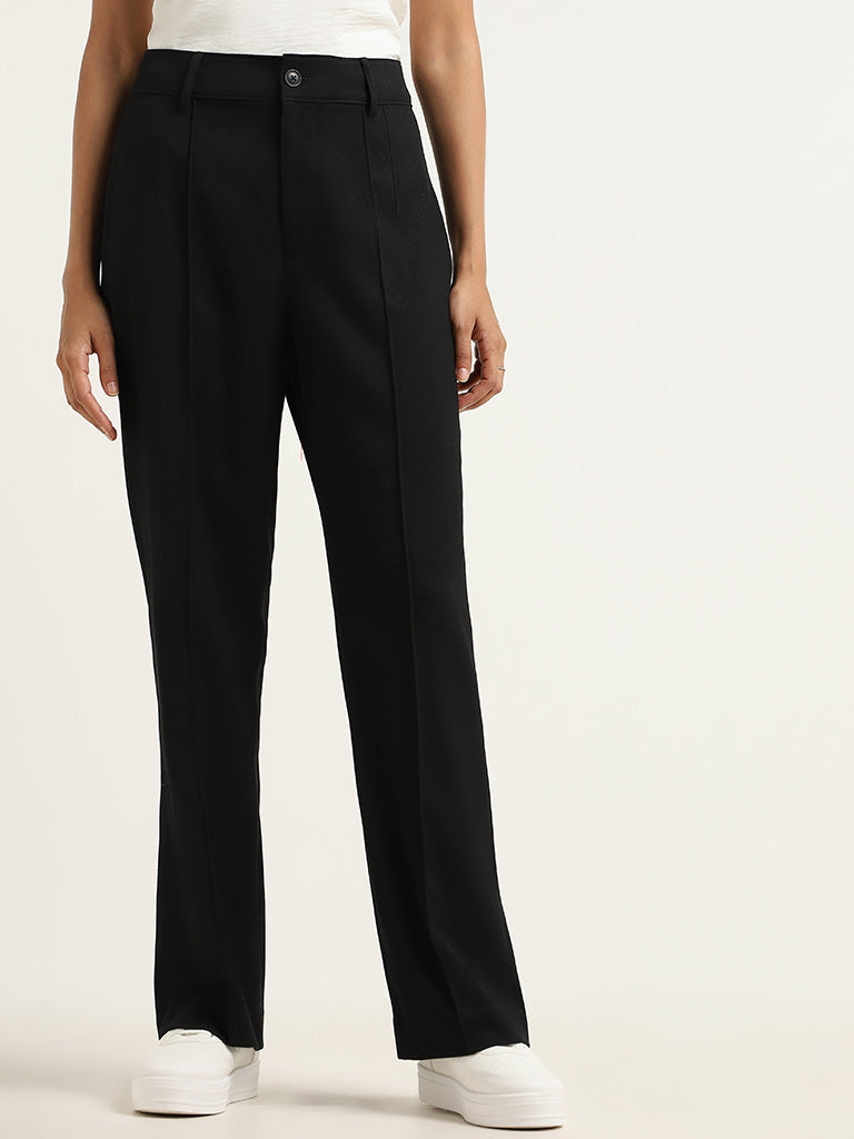 Wardrobe Black Solid Trousers - Image 3