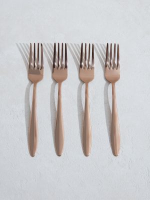 Westside Home Brown Copper Forks (Set of 4)