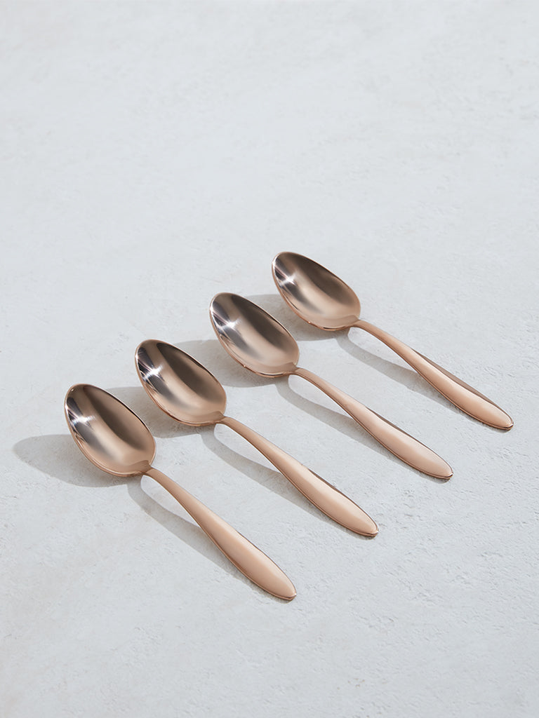 Westside Home Brown Copper Table Spoons (Set of 4) - Image 2