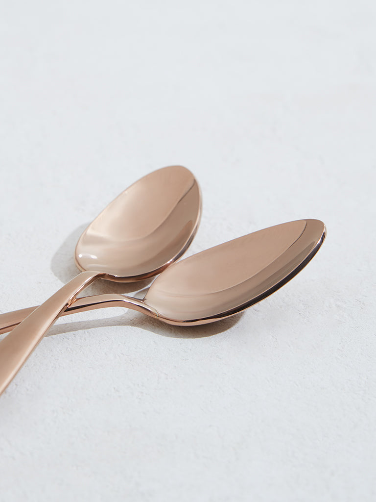 Westside Home Brown Copper Table Spoons (Set of 4) - Image 3