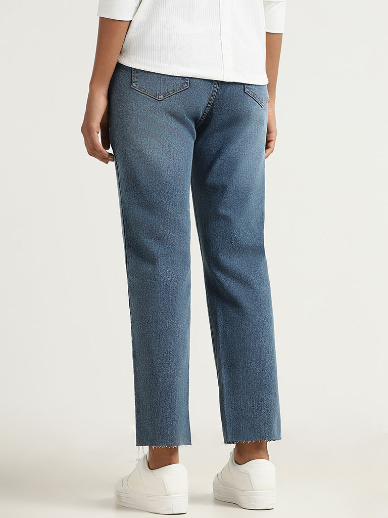 LOV Mid Blue Straight - Fit Mid - Rise Jeans - Image 4