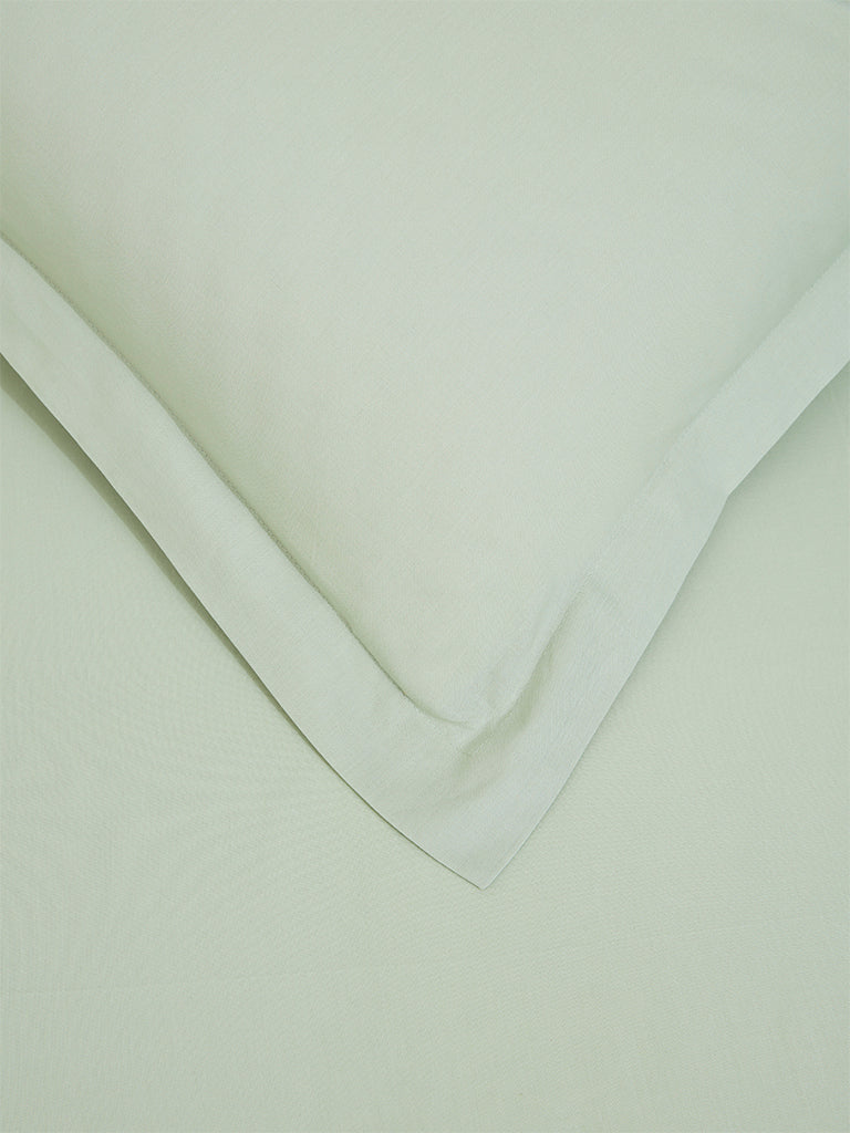 Westside Home Mint Solid Single Bed Fitted Sheet and Pillowcase Set - Image 3