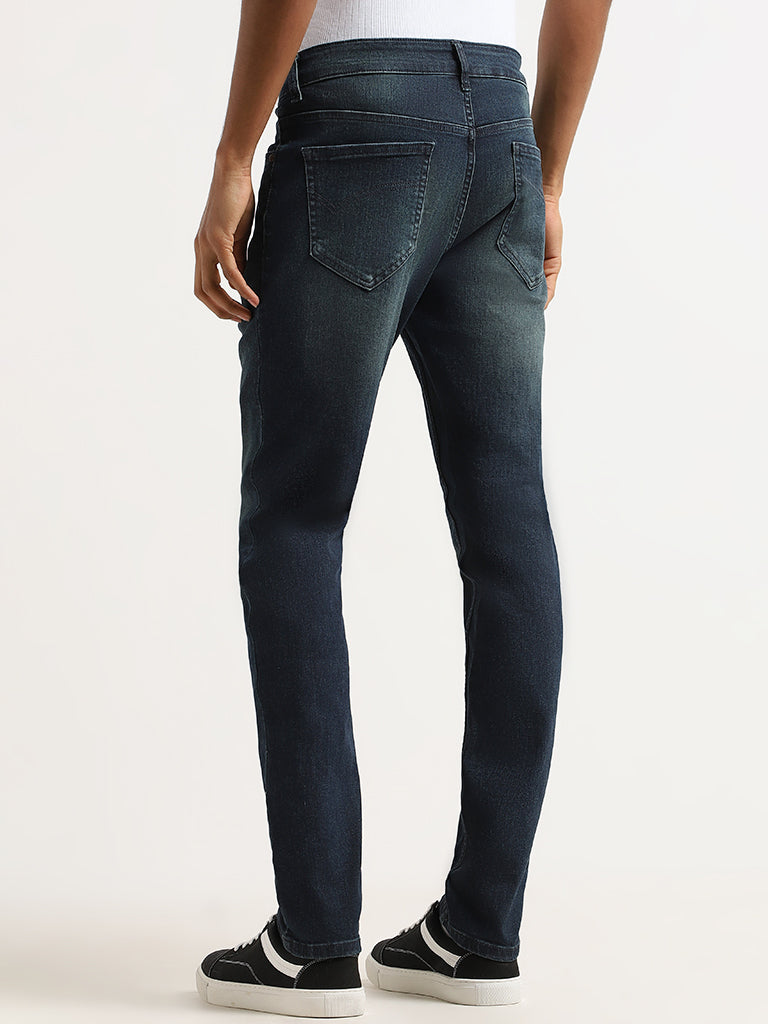 Nuon Blue Straight-Fit Mid-Rise Jeans - Image 4