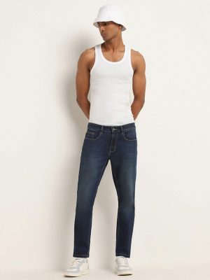 Nuon Blue Slim-Fit Mid-Rise Jeans