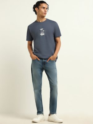 Nuon Blue Slim-Fit Mid-Rise Jeans