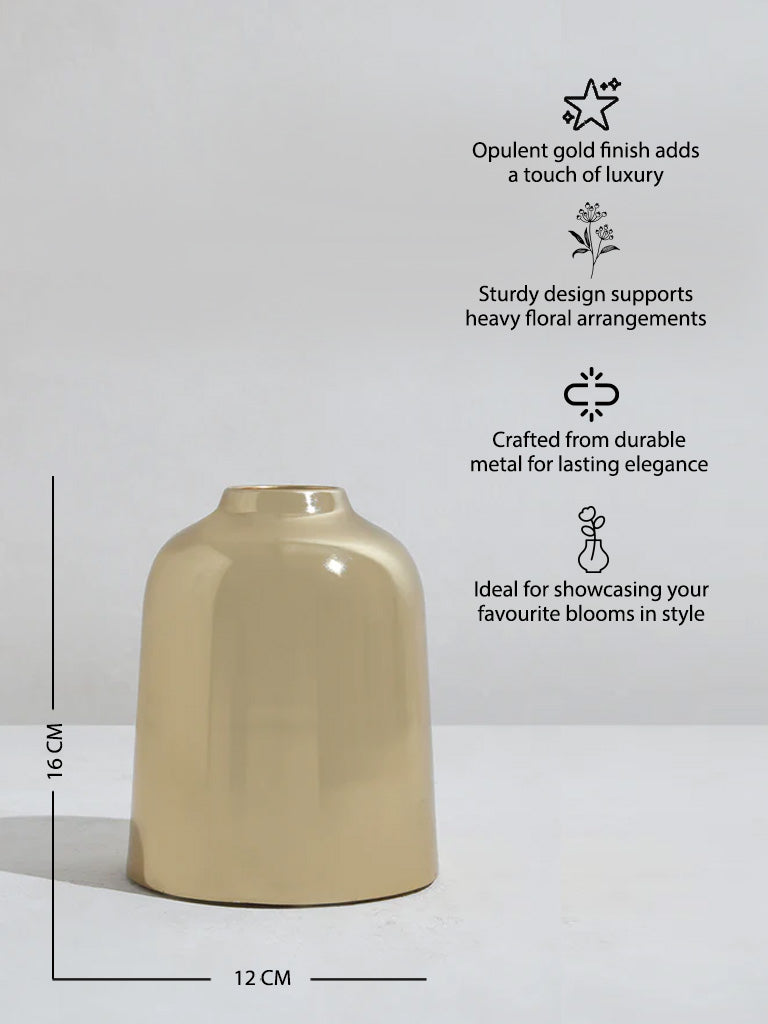 Westside Home Gold Metal Vase - Image 5