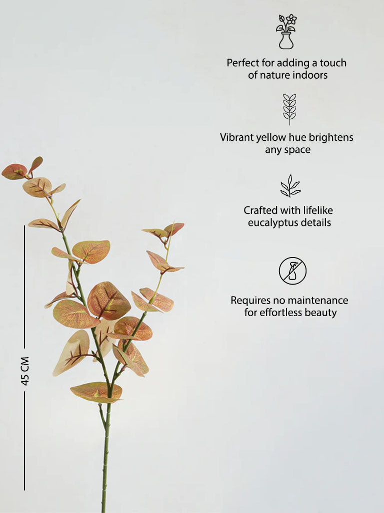 Westside Home Yellow Artificial Eucalyptus Plant - Image 4