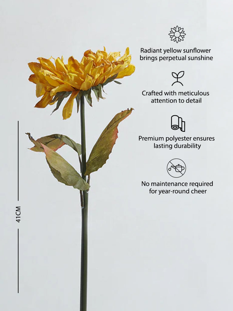 Westside Home Yellow Artificial Sunflower - Image 4