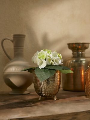 Westside Home White Potted Artificial Plant