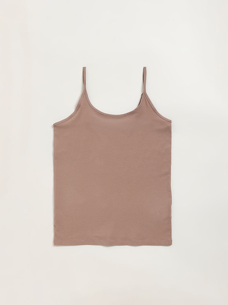 Wunderlove Off-White Cotton-Blend Camisoles - Pack of 2 - Image 8