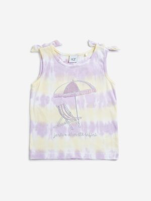 HOP Kids Multicolour Text Design Cotton Top