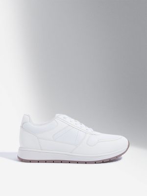 LUNA BLU White Lace-Up Sneakers