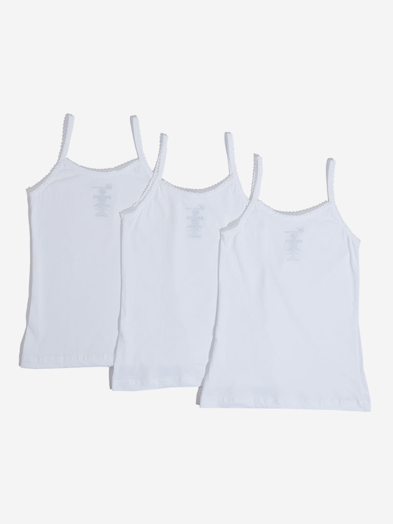 Y&F Kids White Camisoles - Pack of 3 - Image 2
